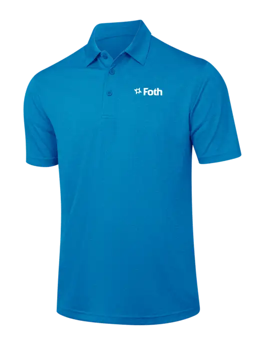 Sapphire Blue Heather Contender Polo w/Foth Logo