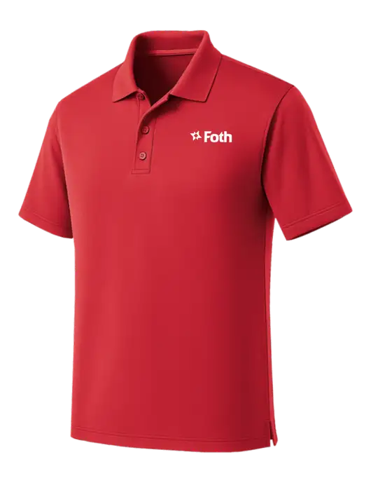 Red Dry Zone UV Micro Mesh Polo w/Foth Logo
