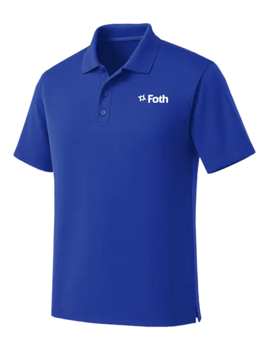 Dark Royal Dry Zone UV Micro Mesh Polo w/Foth Logo
