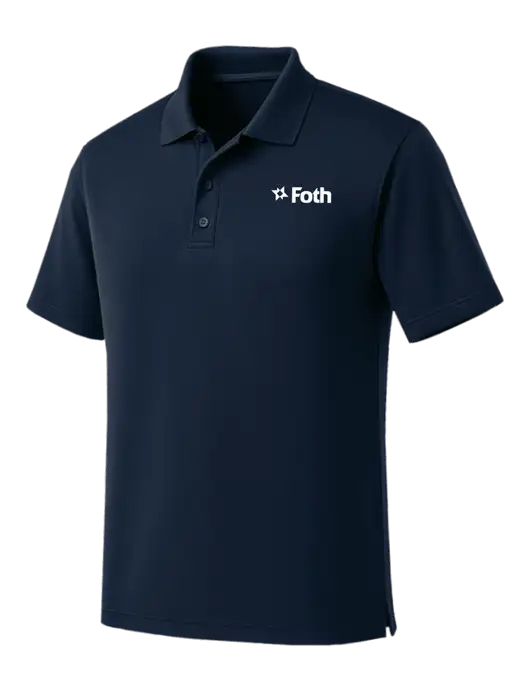 Dark Navy Dry Zone UV Micro Mesh Polo w/Foth Logo