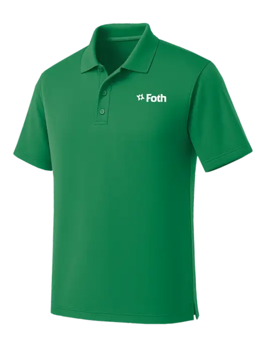 Kelly Green Dry Zone UV Micro Mesh Polo w/Foth Logo