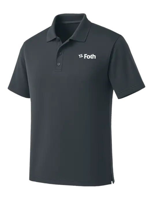 Dark Grey Dry Zone UV Micro Mesh Polo w/Foth Logo