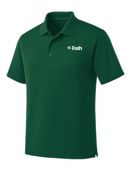 Dark Green Dry Zone UV Micro Mesh Polo w/Foth Logo