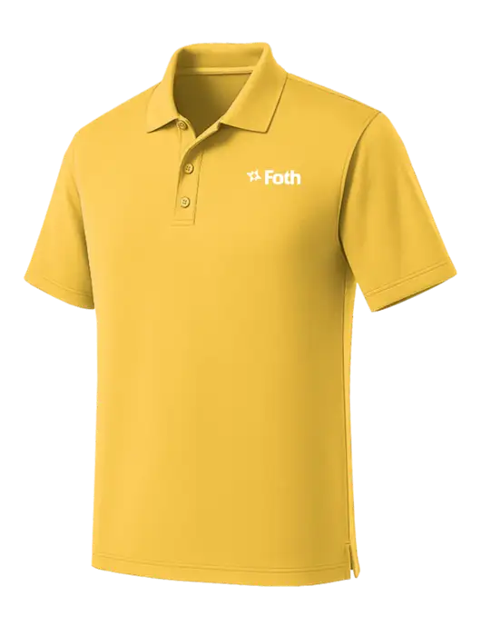 Yellow Dry Zone UV Micro Mesh Polo w/Foth Logo