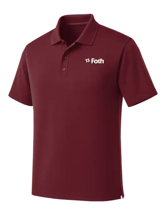 Maroon Dry Zone UV Micro Mesh Polo w/Foth Logo