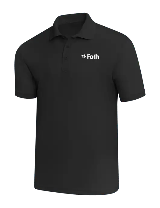 Black PosiCharge RacerMesh Polo w/Foth Logo
