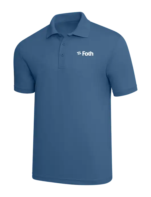 Slate Blue PosiCharge RacerMesh Polo w/Foth Logo