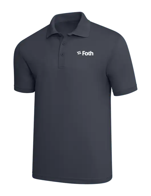 Dark Grey PosiCharge RacerMesh Polo w/Foth Logo