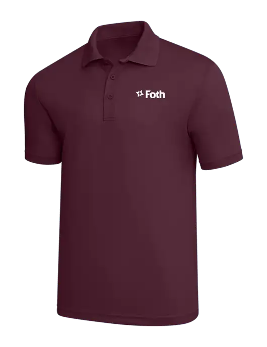Maroon PosiCharge RacerMesh Polo w/Foth Logo