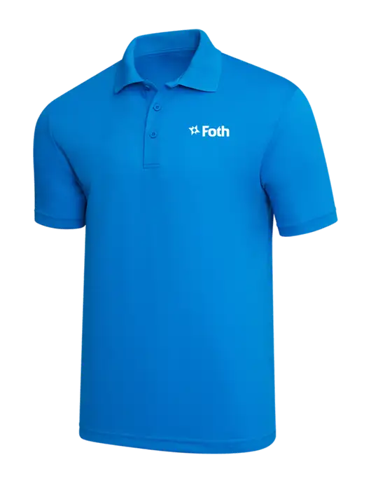 Sapphire Blue PosiCharge RacerMesh Polo w/Foth Logo