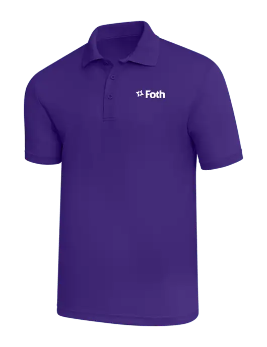 Purple PosiCharge RacerMesh Polo w/Foth Logo