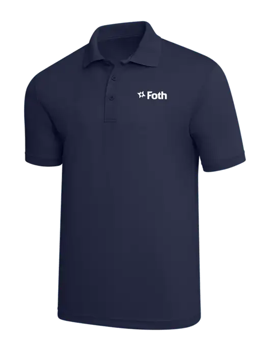 Navy PosiCharge RacerMesh Polo w/Foth Logo