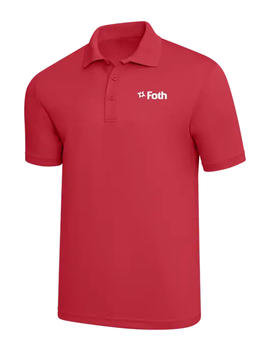 Red PosiCharge RacerMesh Polo w/Foth Logo