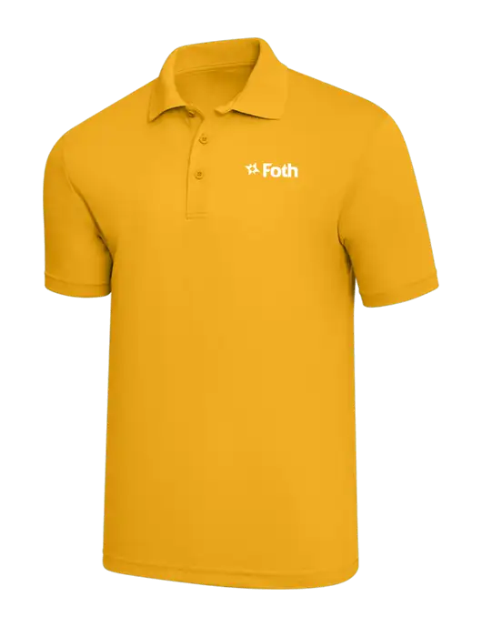 Yellow Gold PosiCharge RacerMesh Polo w/Foth Logo