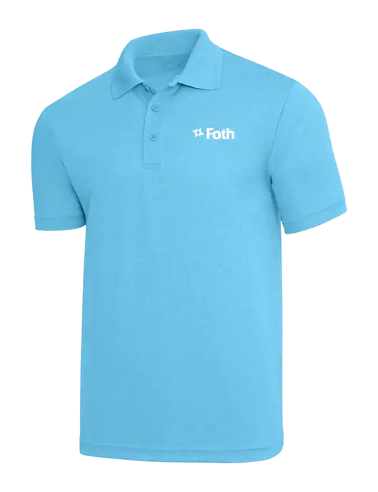 Light Sapphire Heather PosiCharge RacerMesh Polo w/Foth Logo
