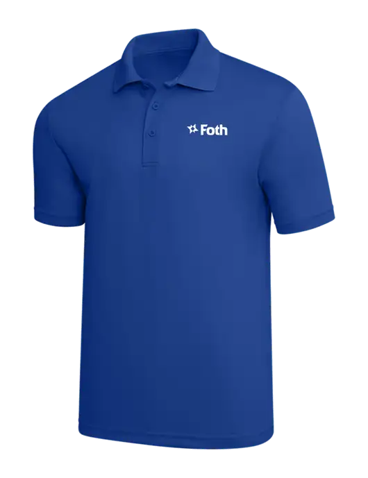 Dark Royal PosiCharge RacerMesh Polo w/Foth Logo