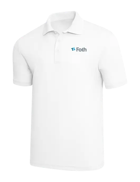 White PosiCharge RacerMesh Polo w/Foth Logo