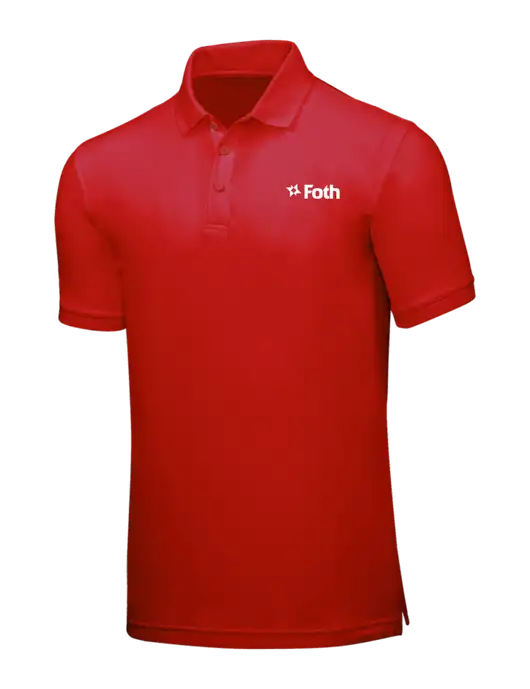 Red Core Classic Pique w/Foth Logo