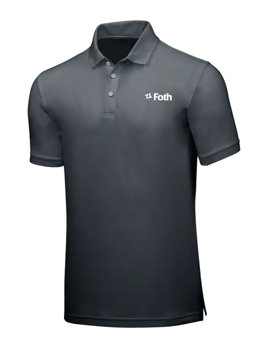 Dark Grey Core Classic Pique w/Foth Logo