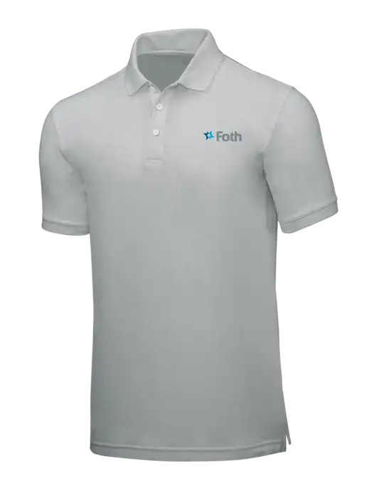 Light Grey Core Classic Pique w/Foth Logo