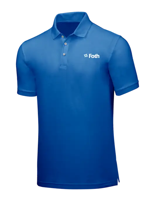 Dark Royal Core Classic Pique w/Foth Logo