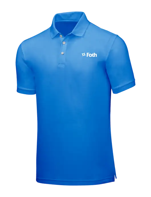 Light Royal Blue Core Classic Pique w/Foth Logo