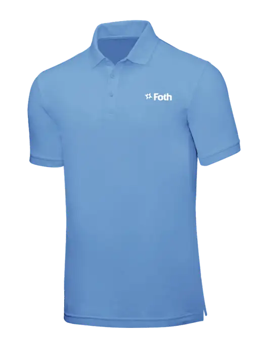 Carolina Blue Core Classic Pique w/Foth Logo