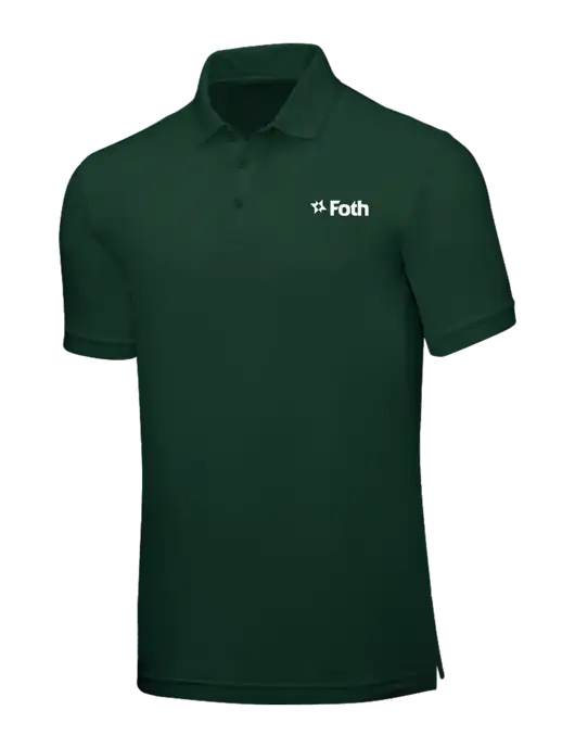 Dark Green Core Classic Pique w/Foth Logo
