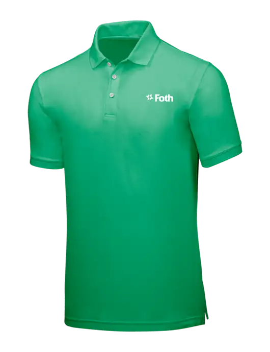 Kelly Green Core Classic Pique w/Foth Logo