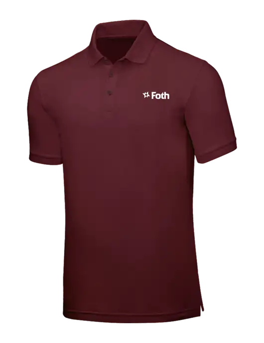 Maroon Core Classic Pique w/Foth Logo