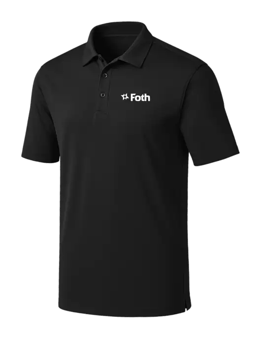 Black Silk Touch Performance Polo w/Foth Logo