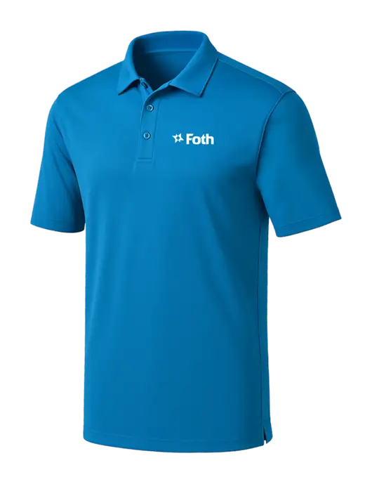 Royal Blue Silk Touch Performance Polo w/Foth Logo