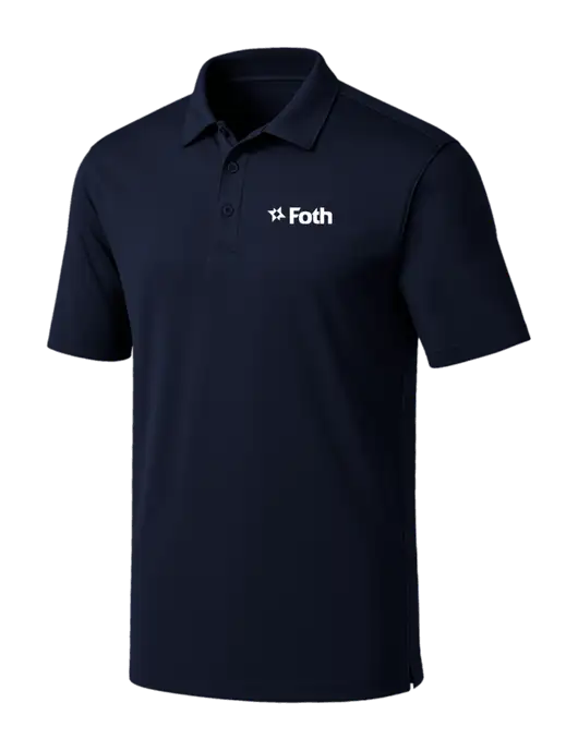 Navy Silk Touch Performance Polo w/Foth Logo