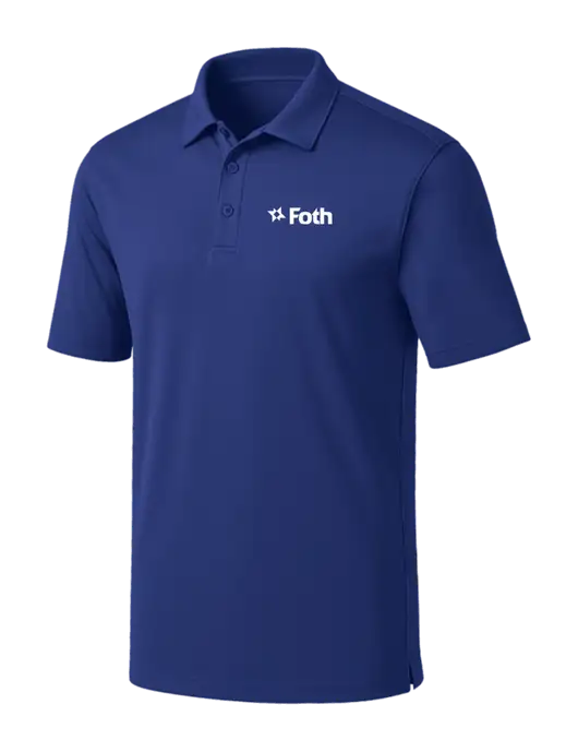 Dark Royal Silk Touch Performance Polo w/Foth Logo