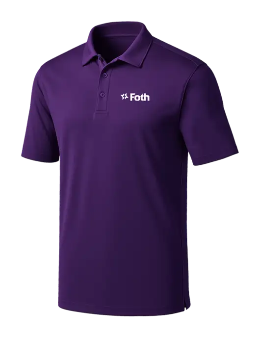 Purple Silk Touch Performance Polo w/Foth Logo