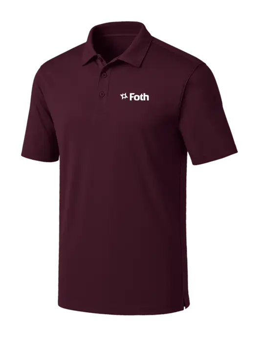 Maroon Silk Touch Performance Polo w/Foth Logo