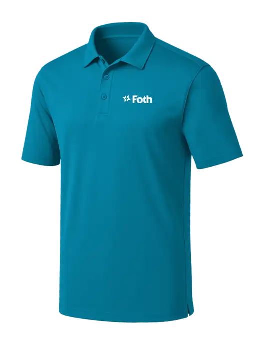 Sapphire Blue Silk Touch Performance Polo w/Foth Logo