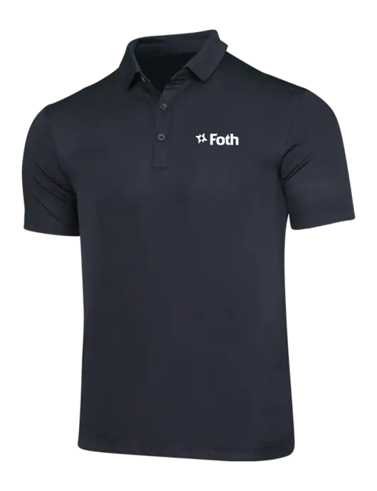 Black Posi-UV Pro Polo w/Foth Logo