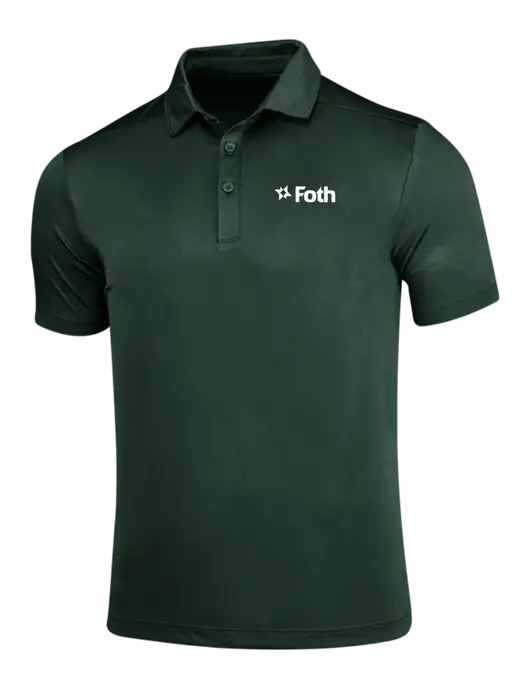 Forest Green Posi-UV Pro Polo w/Foth Logo