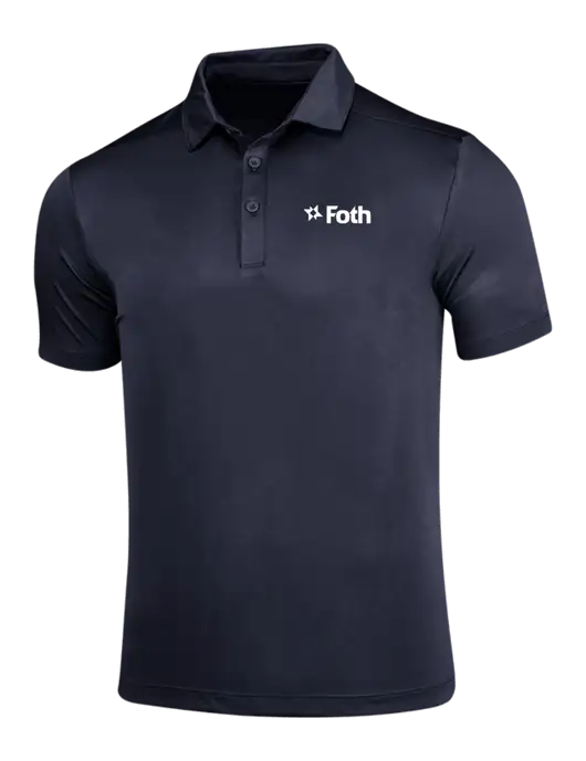 Navy Posi-UV Pro Polo w/Foth Logo