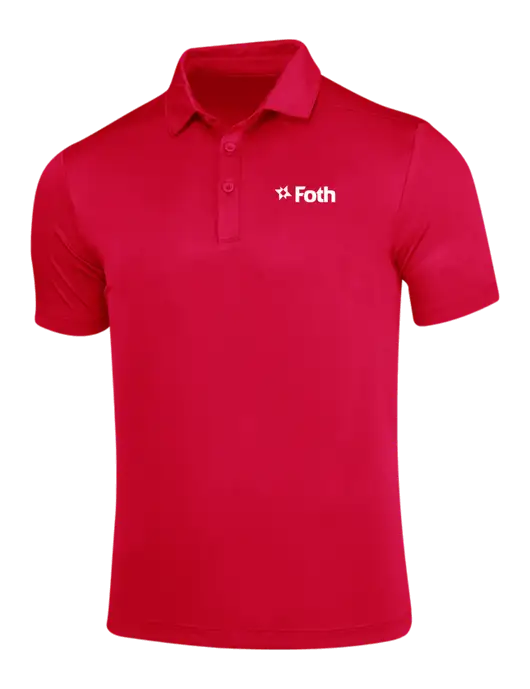 True Red Posi-UV Pro Polo w/Foth Logo