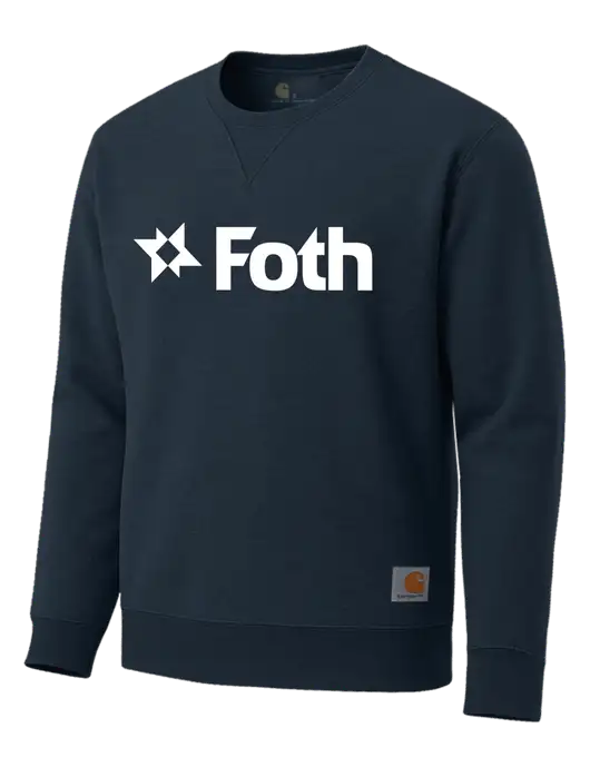 Carhartt Navy Midweight Crewneck Sweatshirt w/Foth Logo
