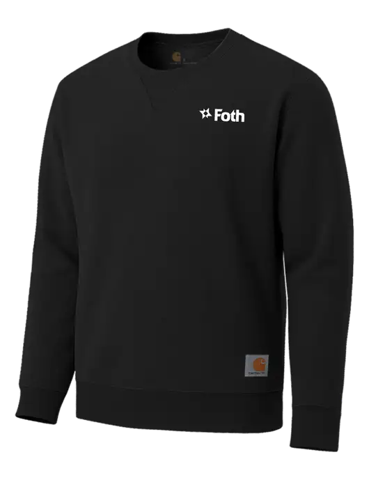 Carhartt Black Midweight Crewneck Sweatshirt w/Foth Logo