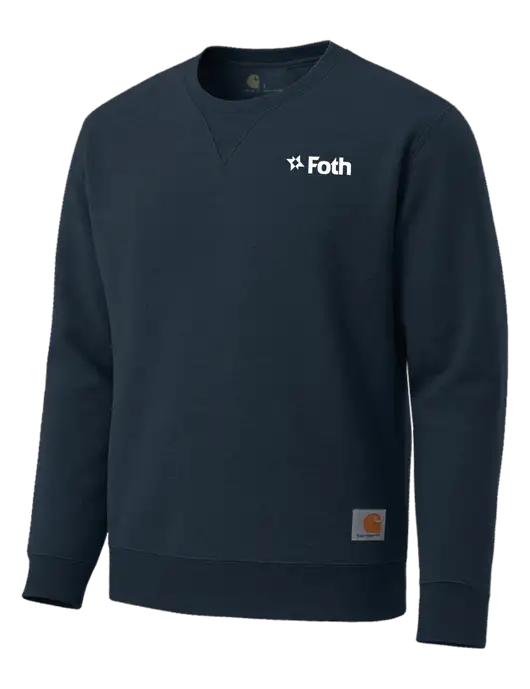 Carhartt Navy Midweight Crewneck Sweatshirt w/Foth Logo