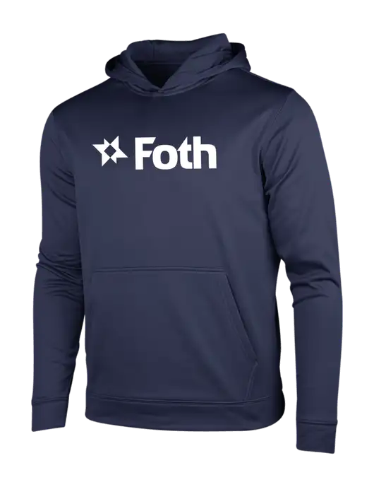Navy Sport-Wick Fleece Hooded Pullover w/Foth Logo