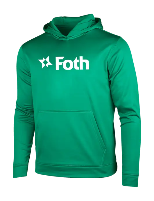 Kelly Green Sport-Wick Fleece Hooded Pullover w/Foth Logo