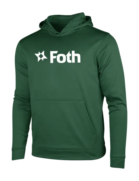 Forest Green Sport-Wick Fleece Hooded Pullover w/Foth Logo