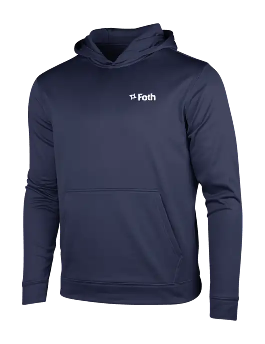 Navy Sport-Wick Fleece Hooded Pullover w/Foth Logo