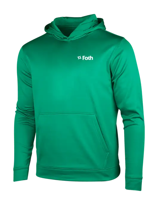 Kelly Green Sport-Wick Fleece Hooded Pullover w/Foth Logo