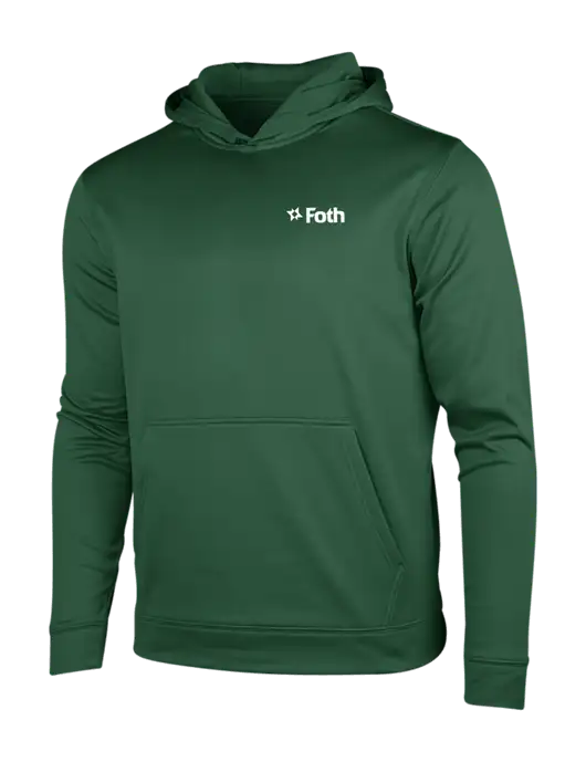 Forest Green Sport-Wick Fleece Hooded Pullover w/Foth Logo